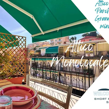 아파트 Wh - Attico Monolocale Con Parcheggio Gratuito E Grande Terrazza - A 5 Minuti Dal Centro - Wifi 산레모